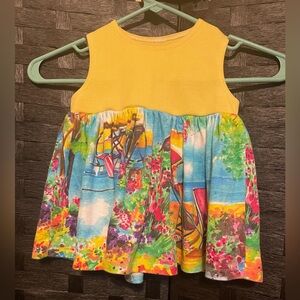 Vintage Tropical Print Baby Dress Gorgeous print unique 12 months